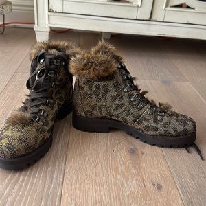 Rhinestone cheetah tennis shoes